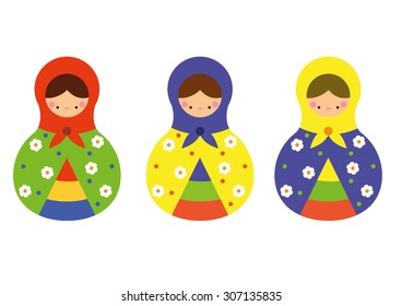 Matrioshka Set Vector