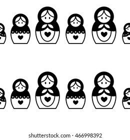 Matrioshka. Vector seamless