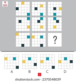 matrix, algorithm intelligence question. Iq test symmetry questions. 