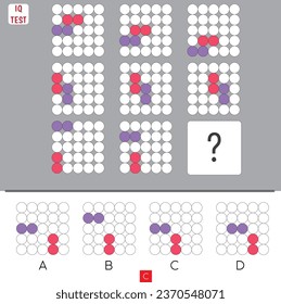 matrix, algorithm intelligence question. Iq test symmetry questions. 