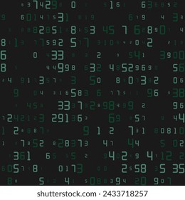 La matriz. Un fondo con una caótica disposición de números. Ciberespacio tecnológico. Codificación decimal de datos. Antecedentes de las ideas temáticas