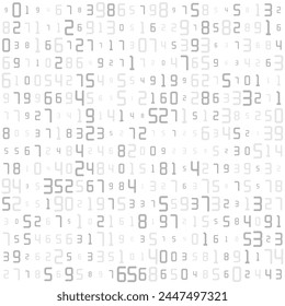 The matrix. A background with a chaotic arrangement of numbers. Technological cyberspace. decimal encoding of data. Background for thematic ideas