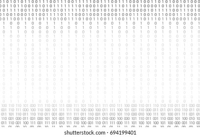 Matrix background. Data and technology, decryption and encryption, computer matrix wallpaper with digits 1 and 0. Hacker or coding concept. Vector illustration.