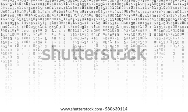 Matrix Background Vector. Binary Code\
Matrix. Black And White Digital Background With Digits On Screen.\
Data Technology\
Illustration