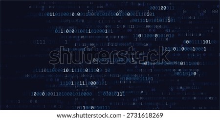Matrix binary code background with data stream and neon glow for cybersecurity, network technology futuristic digital wallpaper. Abstract encryption algorithms, AI concept blue grid vector texture.