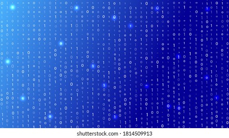 Matrix blue background. Vector stock illustration for banner, card