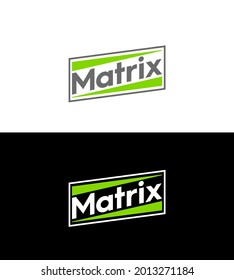 Matrix Brand Logo. Matrix Typographic Logo.