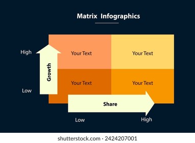 Matrix Business infographic template design vector