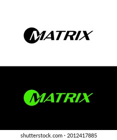 Matrix Company Logo Design With Two Colors. Matrix Logo.