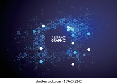 Matrix of countless blocks, big data, quantum computer concept,cloud computing.