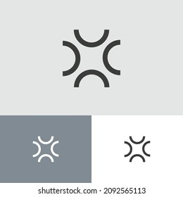 Matrix cyber logo design concept. Tech logomark illustration. Can representing matrix, connect, fintech, vpn, protect.