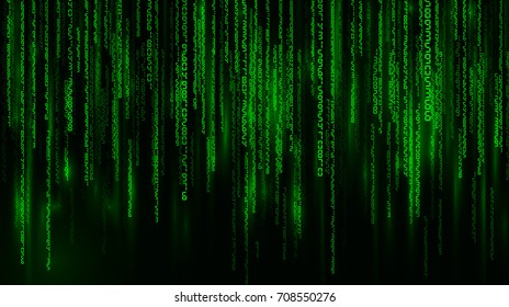 Matrix. Falling Numbers. Vector Background