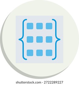 Matrix Flat Circle Style Icon