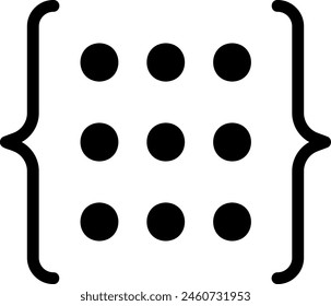 matrix glyph icon illustration vector