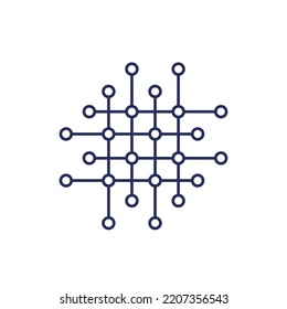 matrix line icon on white