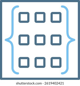 Ícone de Duas Cores da Linha de Matriz