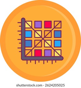 Design de ícone de vetor de linha de matriz