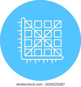 Design de ícone de vetor de linha de matriz
