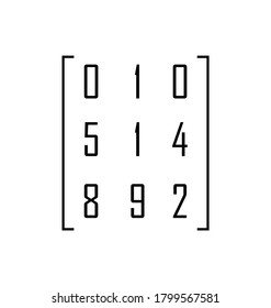 Matemáticas matriciales sobre fondo blanco
