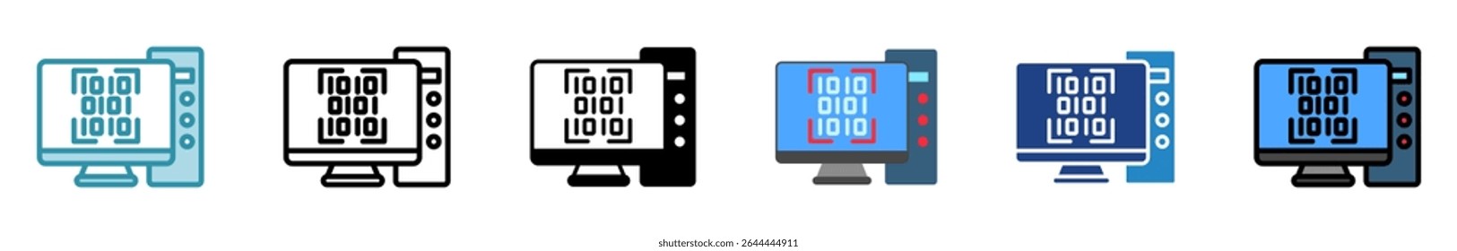 Matrix multi estilo, mini ilustração ícone conjunto. contorno, plano, glifo, cor da linha. vetor para UI, UX, aplicativo, web, digital ou impressão, relacionado à aprendizagem de máquina, tecnologia, educação, indústria.