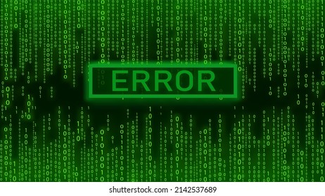 Matrix on vector background. Binary code. Green falling numbers on a dark background. Cyborg programming and hacking concept.