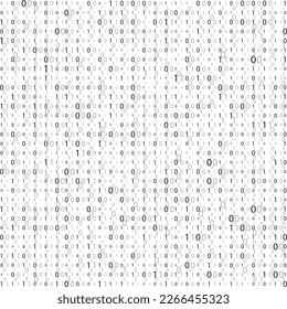 Matrix. Stream of binary code. Numbers on the screen. The concept of coding. One zero.