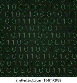 Matrix style binary code number banner modern desgin line connect background. vector illustration.