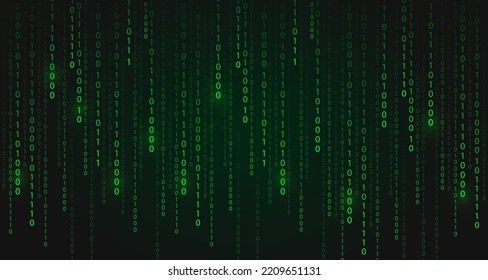 Matrix style. Binary code. Programming code. Falling numbers svg