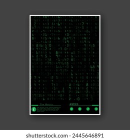 The matrix. A stylized template for a poster, billboard, interior decoration, print on a T-shirt. The idea of creative design