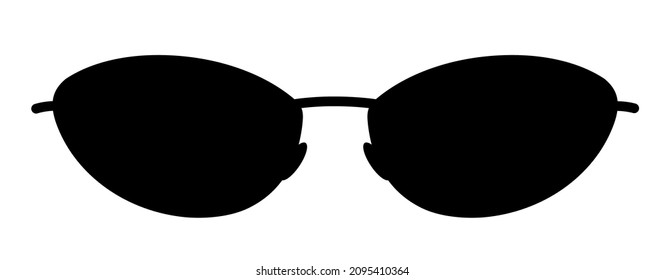 Matrix sunglasses oval shape. Vector illustration.