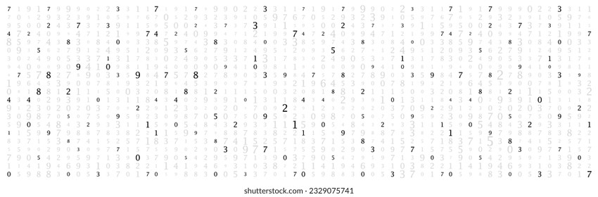 Fondo de tecnología de matriz. Ciberseguridad con código binario. Cayendo rápidamente los números blancos al azar. Algoritmos de decodificación hackeados software. Gran visualización de datos.