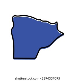 Diseño de mapas del estado de Egipto de Matrouh en forma de vector.