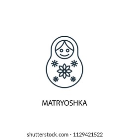 Matryoshka concept line icon. Simple element illustration. Matryoshka concept outline symbol design from Russia set. Can be used for web and mobile UI/UX
