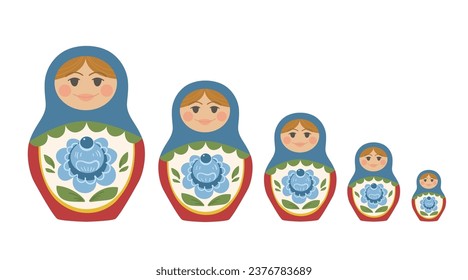 Matryoshka dolls of different sizes