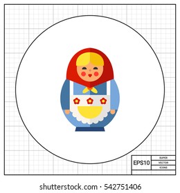 Matryoshka flat icon