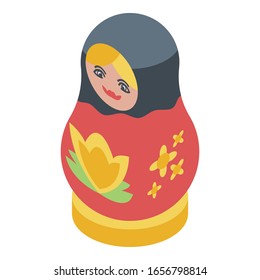 Matryoshka icon. Isometric of matryoshka vector icon for web design isolated on white background