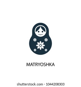 Icono de Matryoshka. Ilustración de elemento simple. Diseño de símbolos de concepto Matryoshka de la colección rusa. Se puede usar para web y móvil.