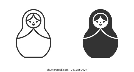 Matryoshka icon. Simple vector design.