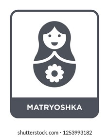 matryoshka icon vector on white background, matryoshka trendy filled icons from General collection, matryoshka simple element illustration