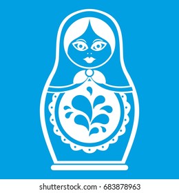 Matryoshka icon white