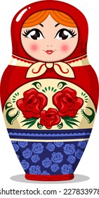 Matryoshka Russian doll nesting  vector illustration.
