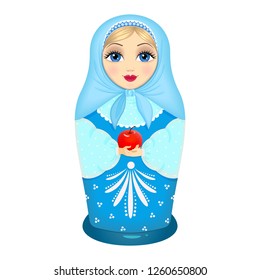 Matryoshka, russian doll, vector illustration