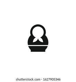 matryoshka vector icon on white background