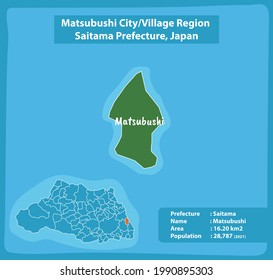 Matsubushi City or Village Region Saitama Prefecture Map Japan