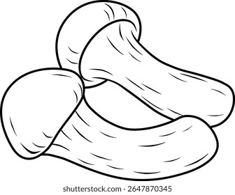 The matsutake mushroom icon isolated on white background