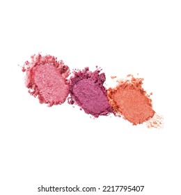 Matt blusher palette isolated white background medium color. Grunge style