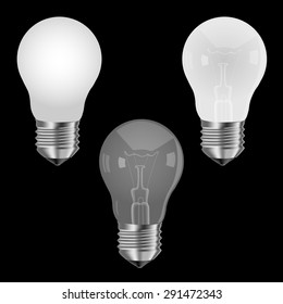matt lamp on a black background