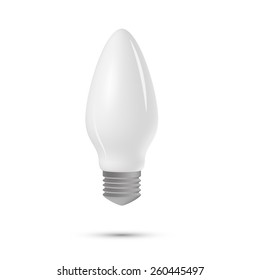 Matt lightbulb on a white background, vector illustration