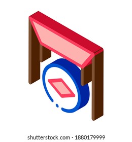 matte canvas stretch ceiling icon vector. isometric matte canvas stretch ceiling sign. color isolated symbol illustration