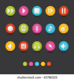 Matte Circle Icons - Audio in Black. Adobe Illustrator Vector File EPS 8 for multiple applications. See more...